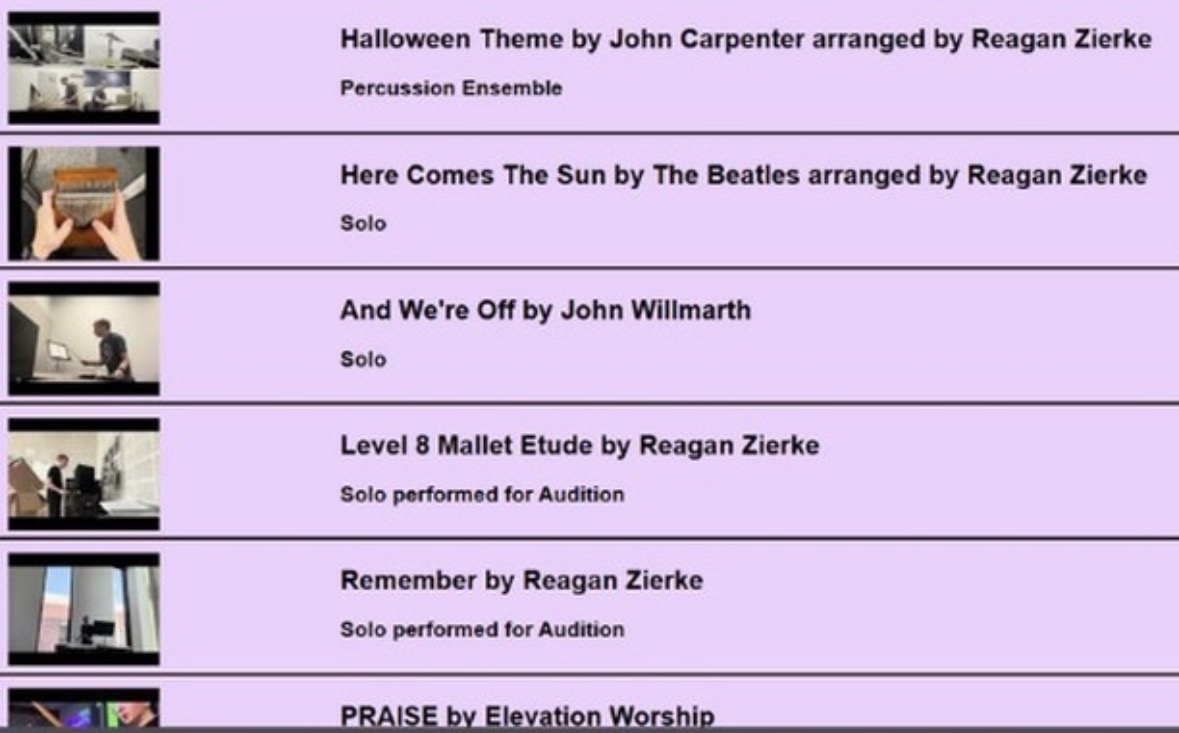 Performance page for original RZPercussion Site