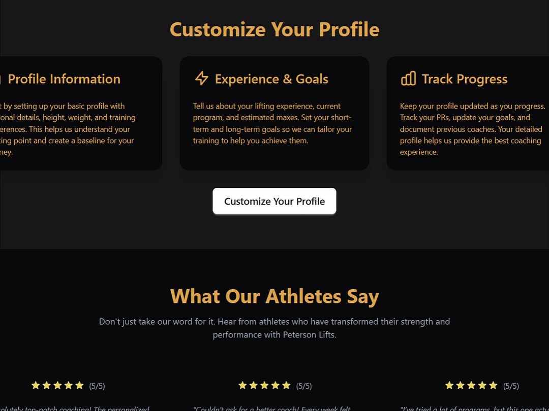 Peterson Strength Systems Homepage